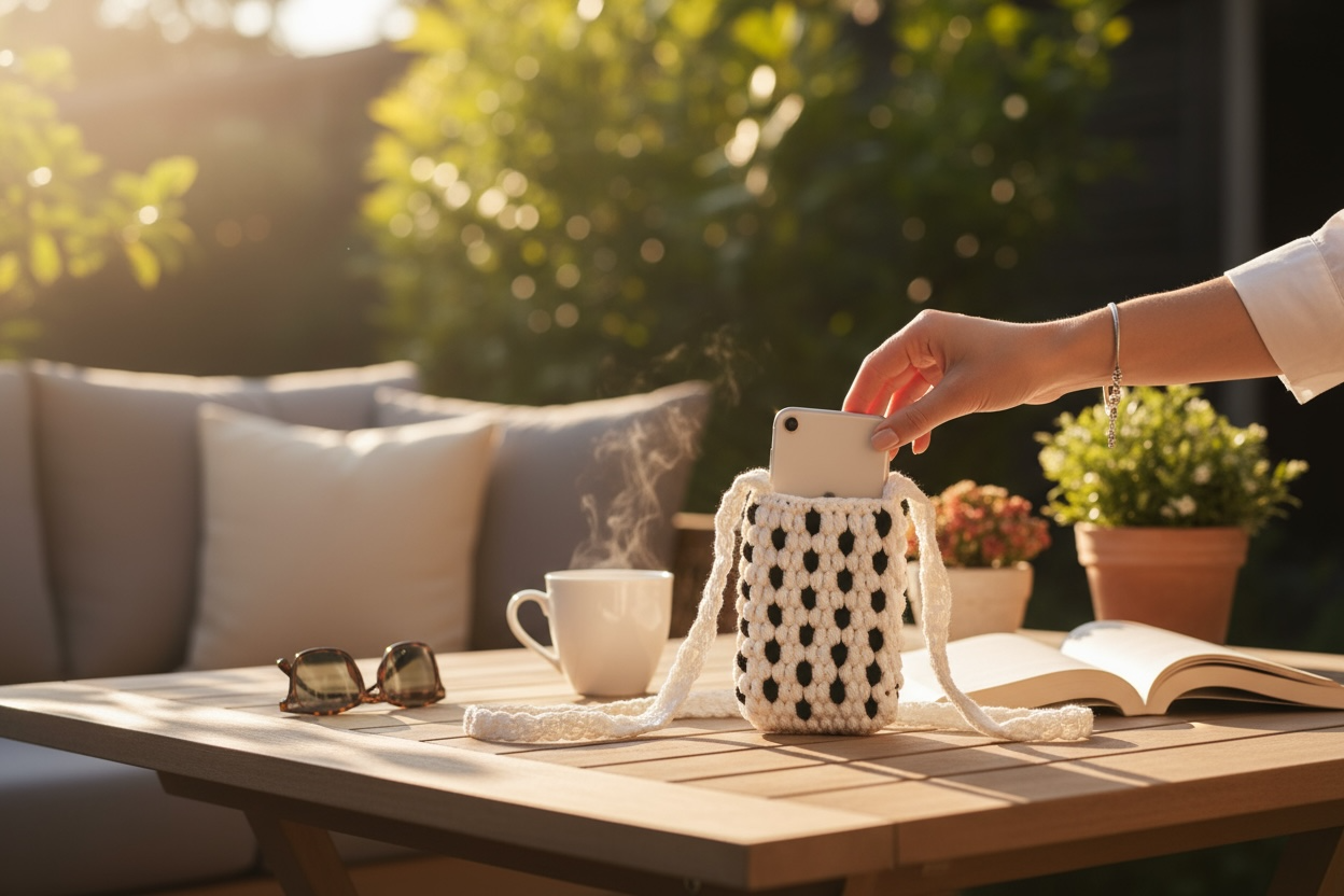 Hook phone pouch “Palestinian Keffiyeh”